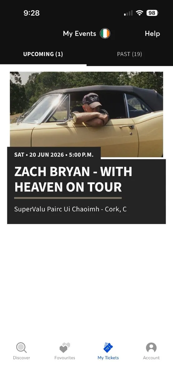 Zach bryan tickets  cork  20th june