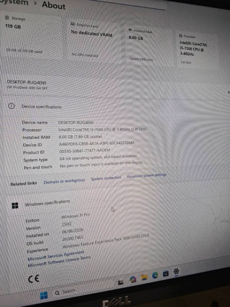 HP Prodesk 400 G4,i5 7th gen,8gb,128 ssd,Windows11 - Image 4