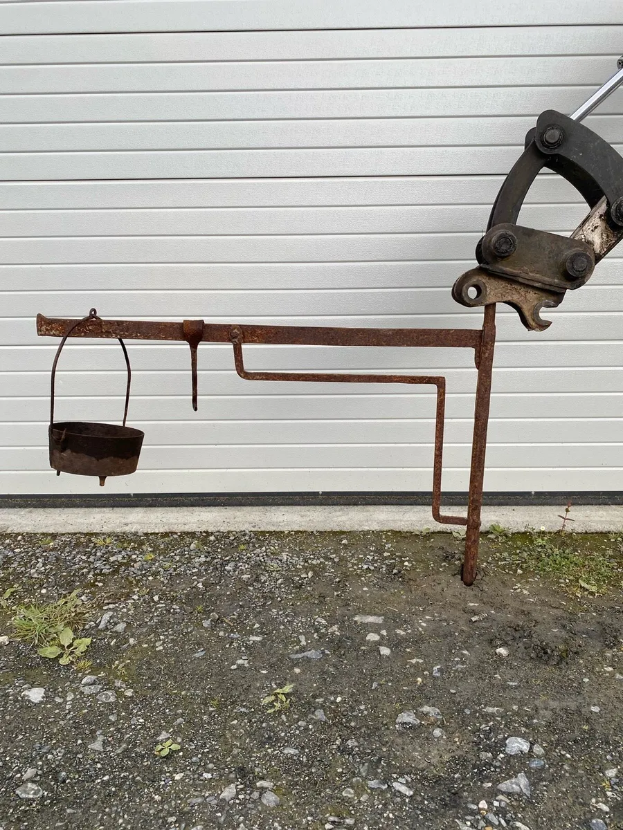 Cast iron fireplace hearth crane fireplace. - Image 3