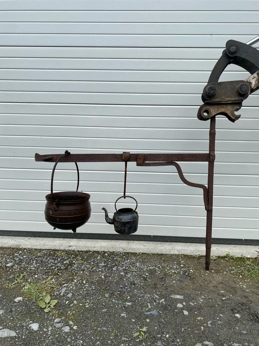 Cast iron fireplace hearth crane fireplace. - Image 1