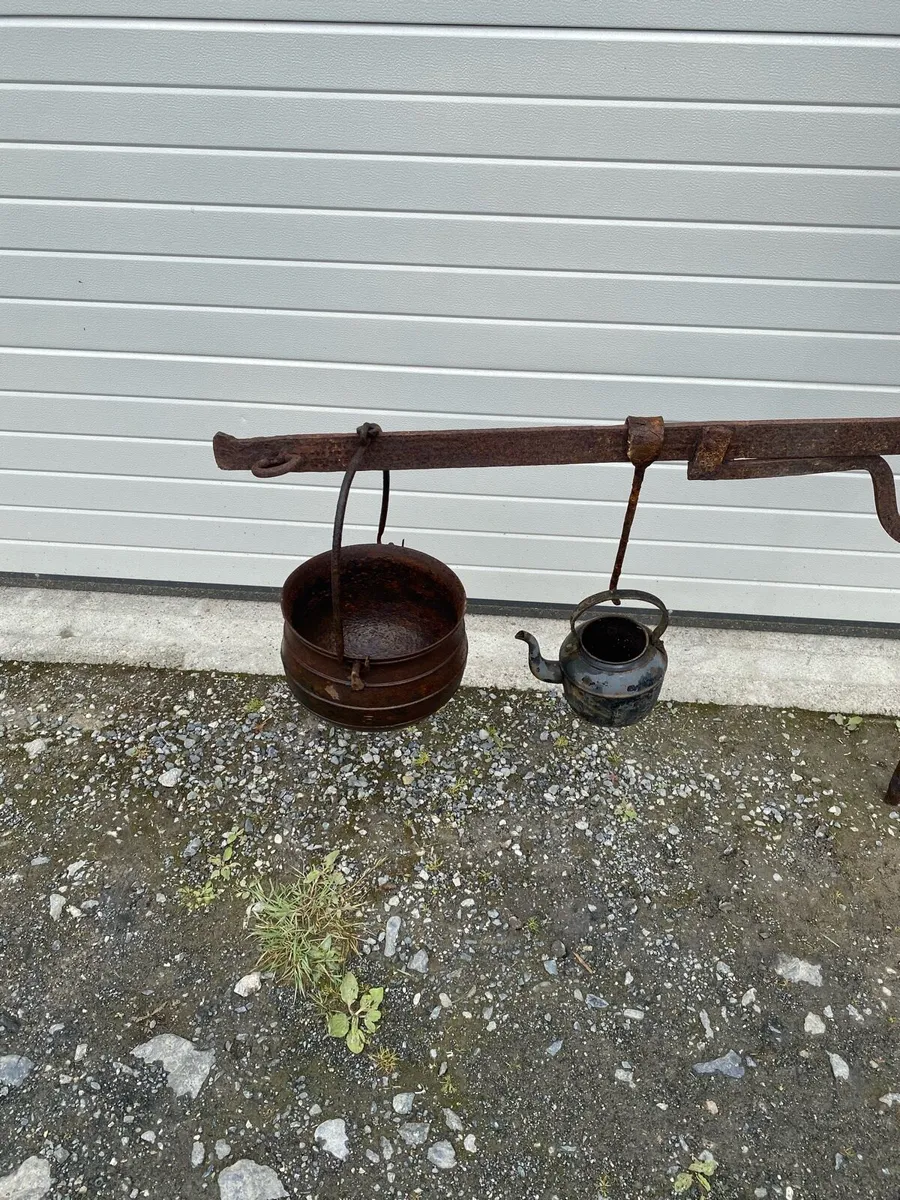 Cast iron fireplace hearth crane fireplace. - Image 2