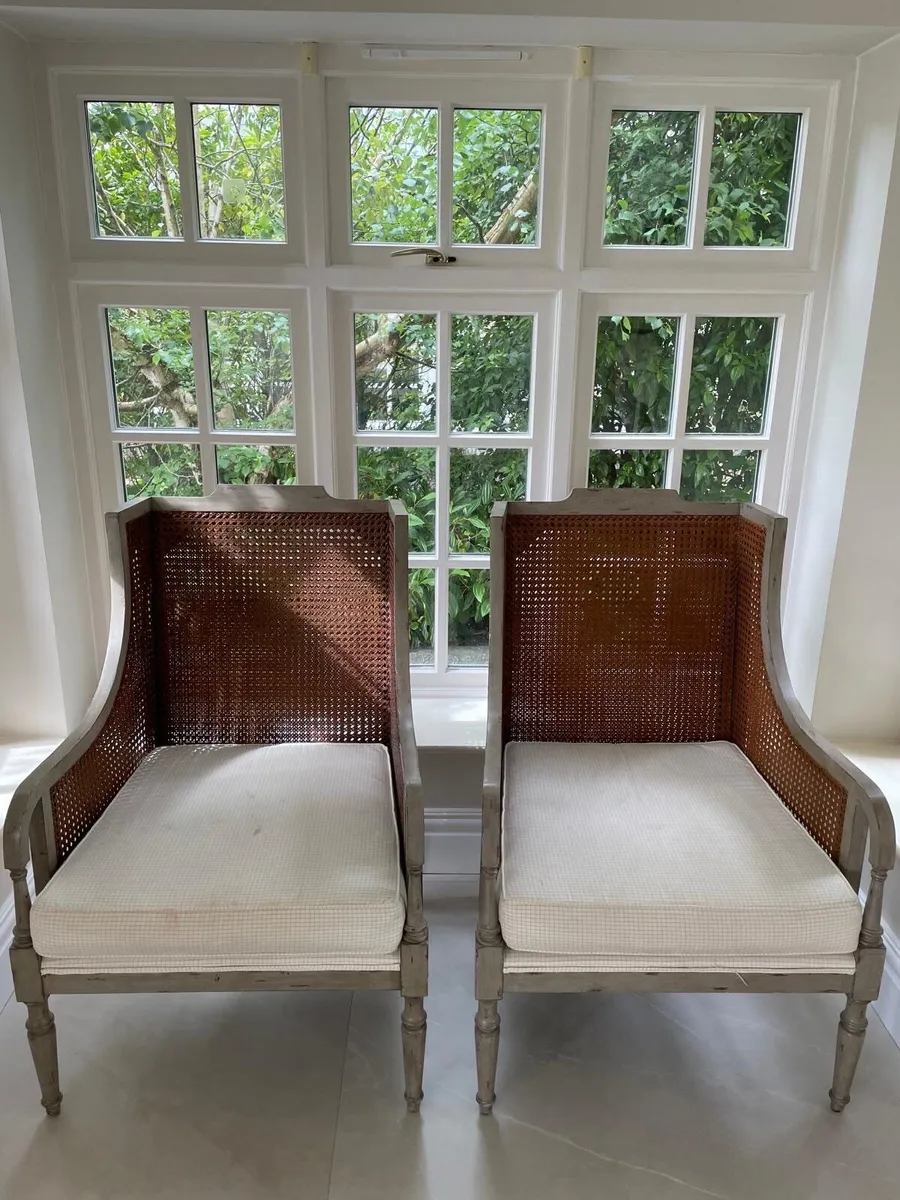 Pair of Premium French Bergère Style Cane