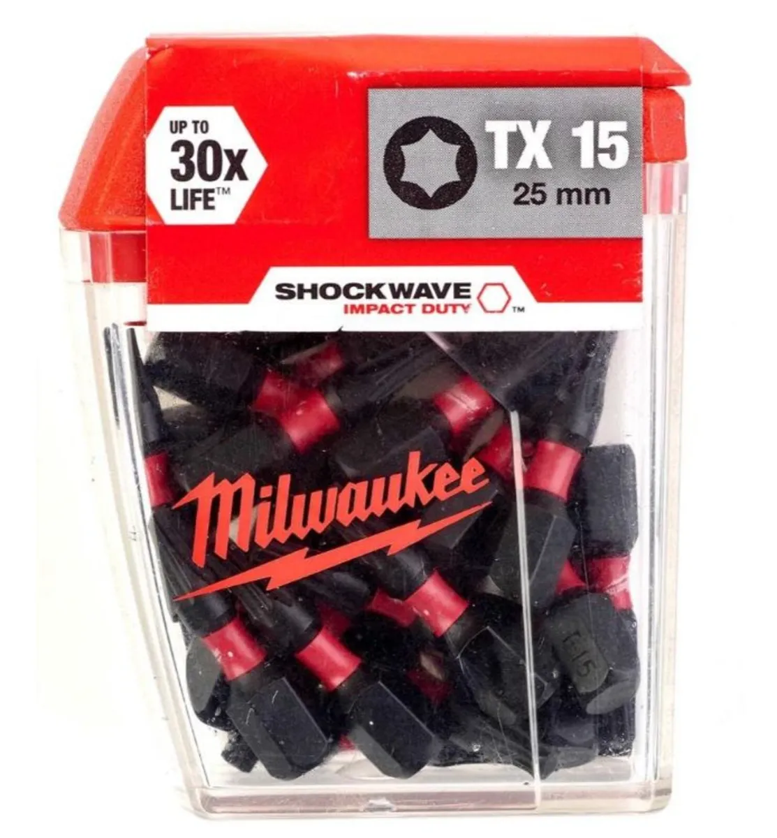 Milwaukee TX15 25mm Impact Screwdriver Bit - 25pc - Image 1