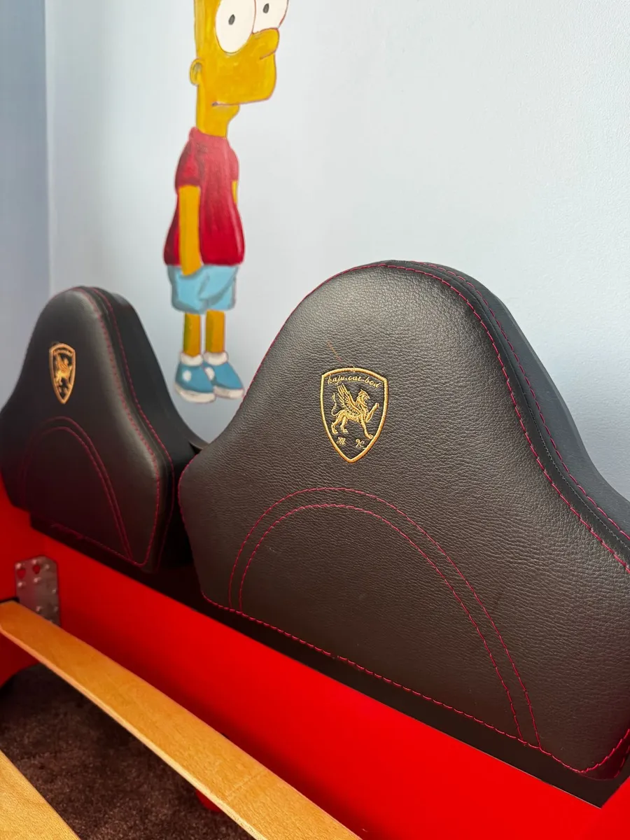 Kids Bugatti Chiron Style Race Car Bed – Red - Image 4