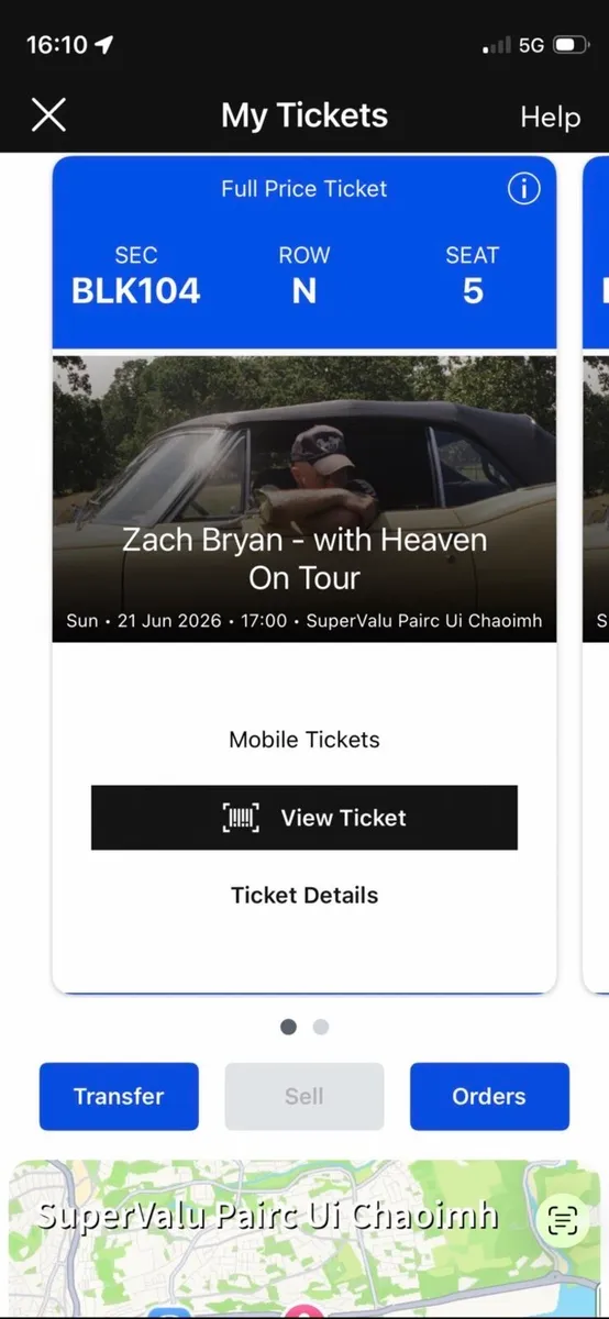 2 x Zach Bryan tickets cork for 21st