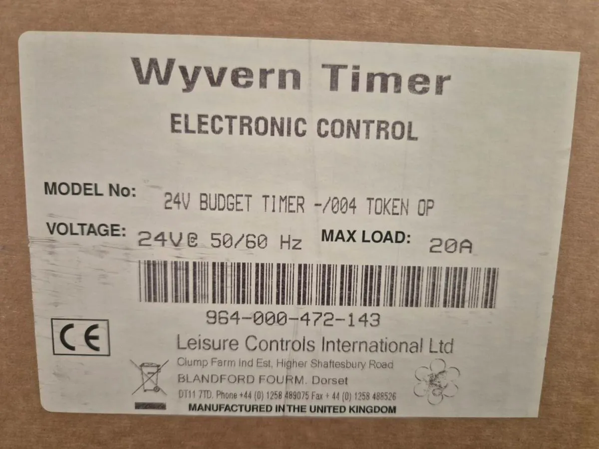 Wyvern Timer,  electronic 24v Budget  token timer - Image 2