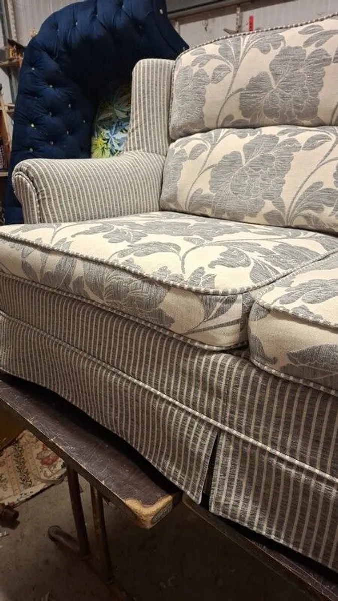 Vintage Bed Settee Newly Upholstered - Image 3