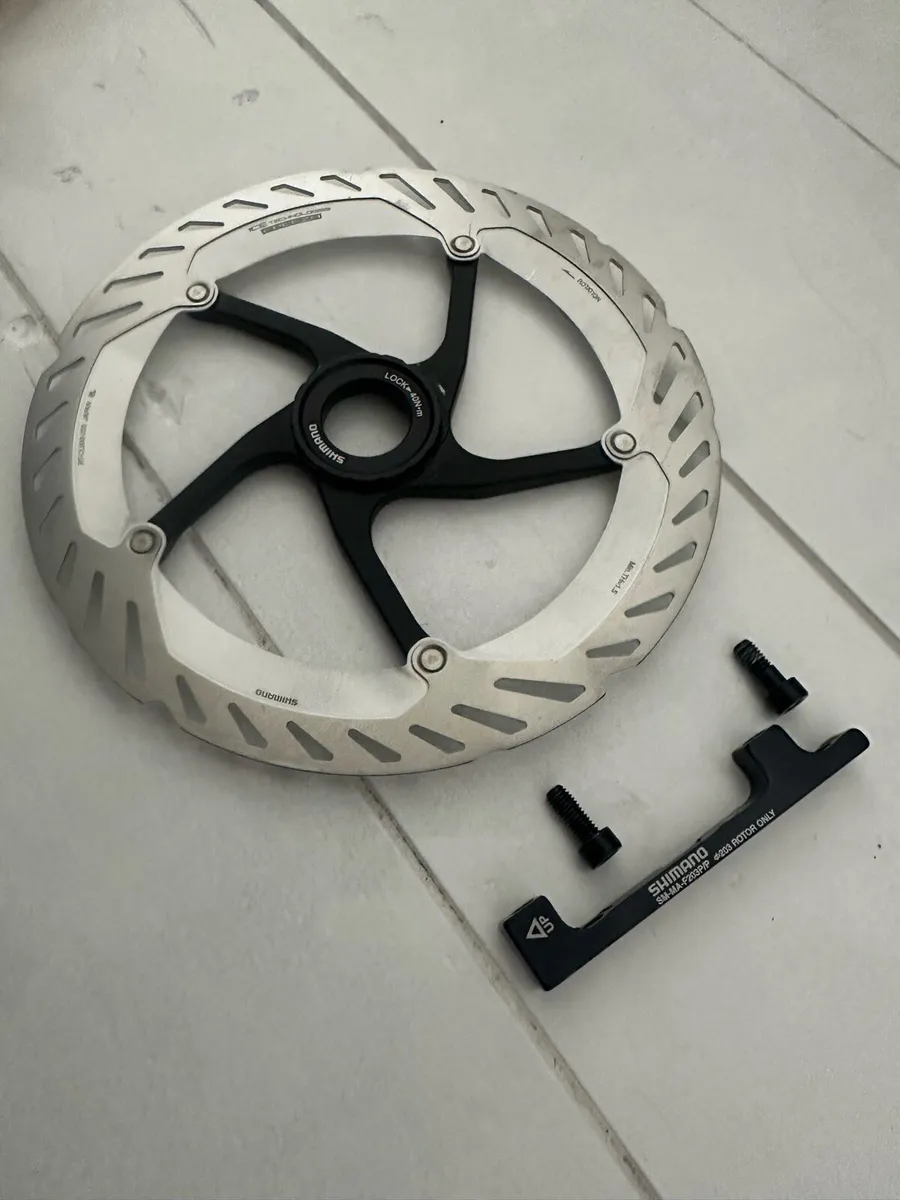 Shimano 203mm brake disc with adapter - Image 1