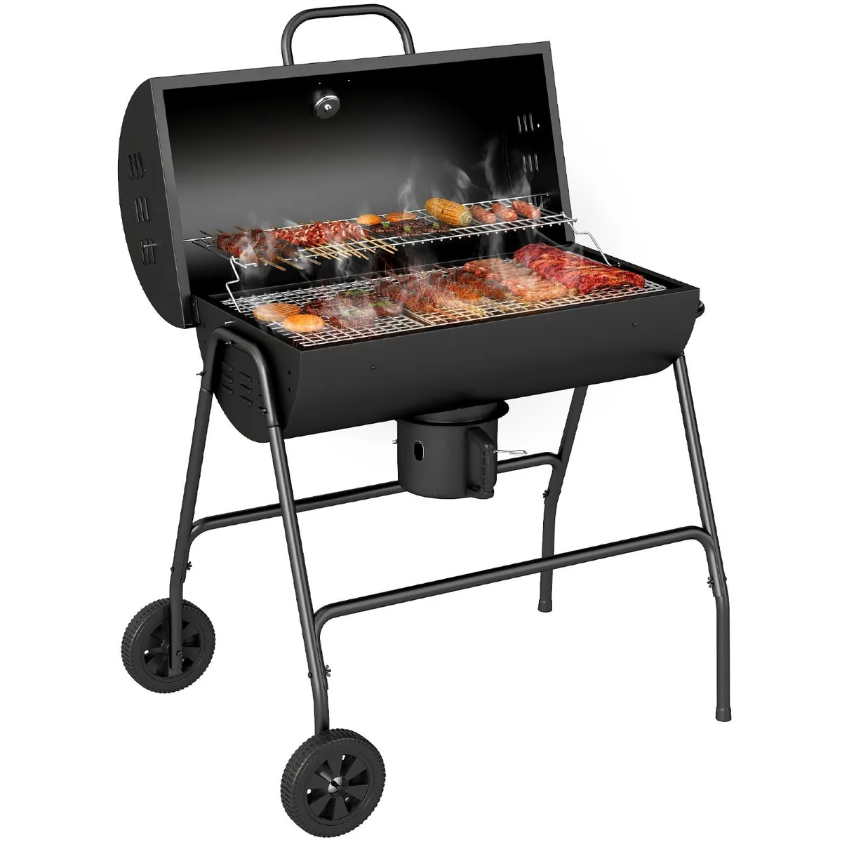 Steel Charcoal BBQ, with Ash Catcher - Image 2
