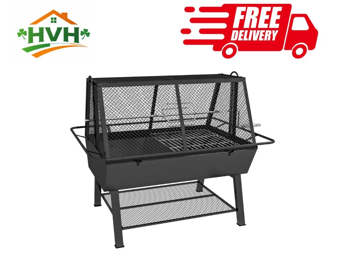 3-in-1 Barbecue Grill, Rotisserie Roaster and Fire - Image 1