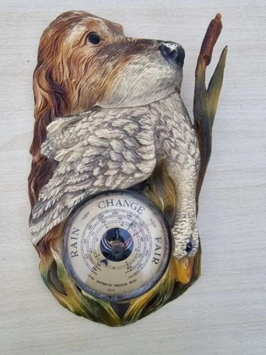 French Vintage Rustic/Hunting Style Wall Barometer - Image 1