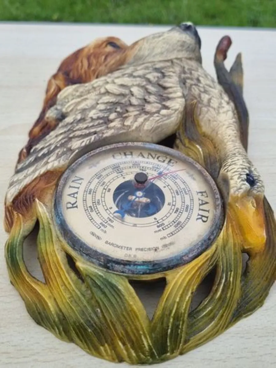 French Vintage Rustic/Hunting Style Wall Barometer - Image 2