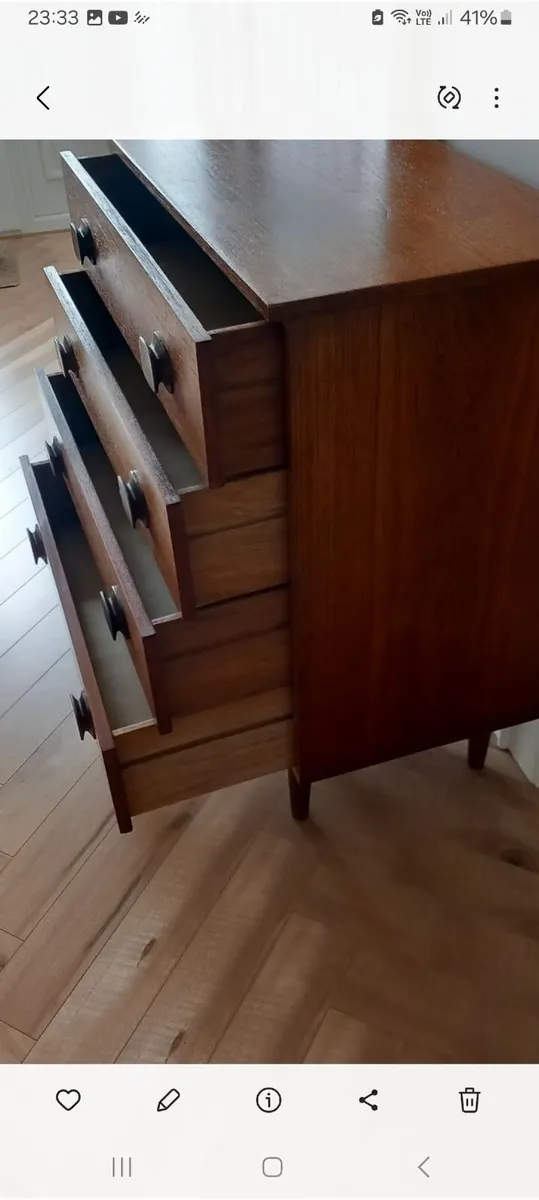Mid century Danish teak chest of drawers - Image 3
