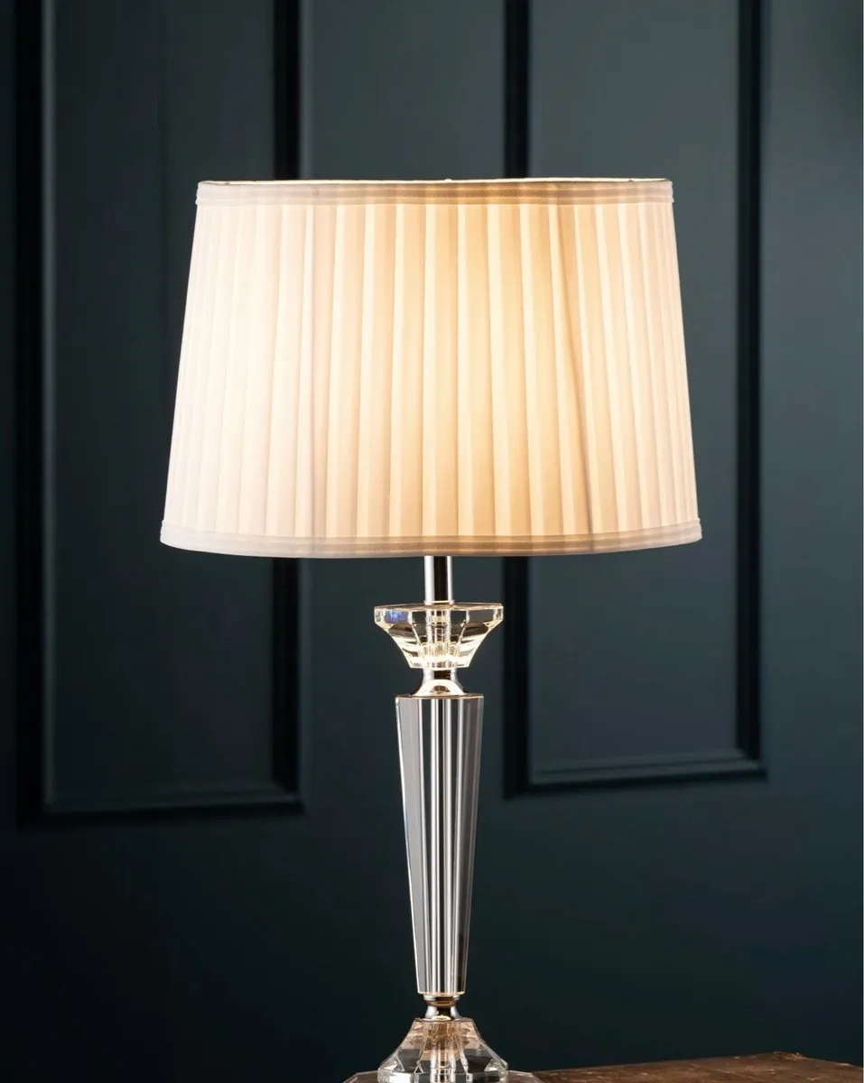 Two x Galway Crystal Lamps for sale - Image 2