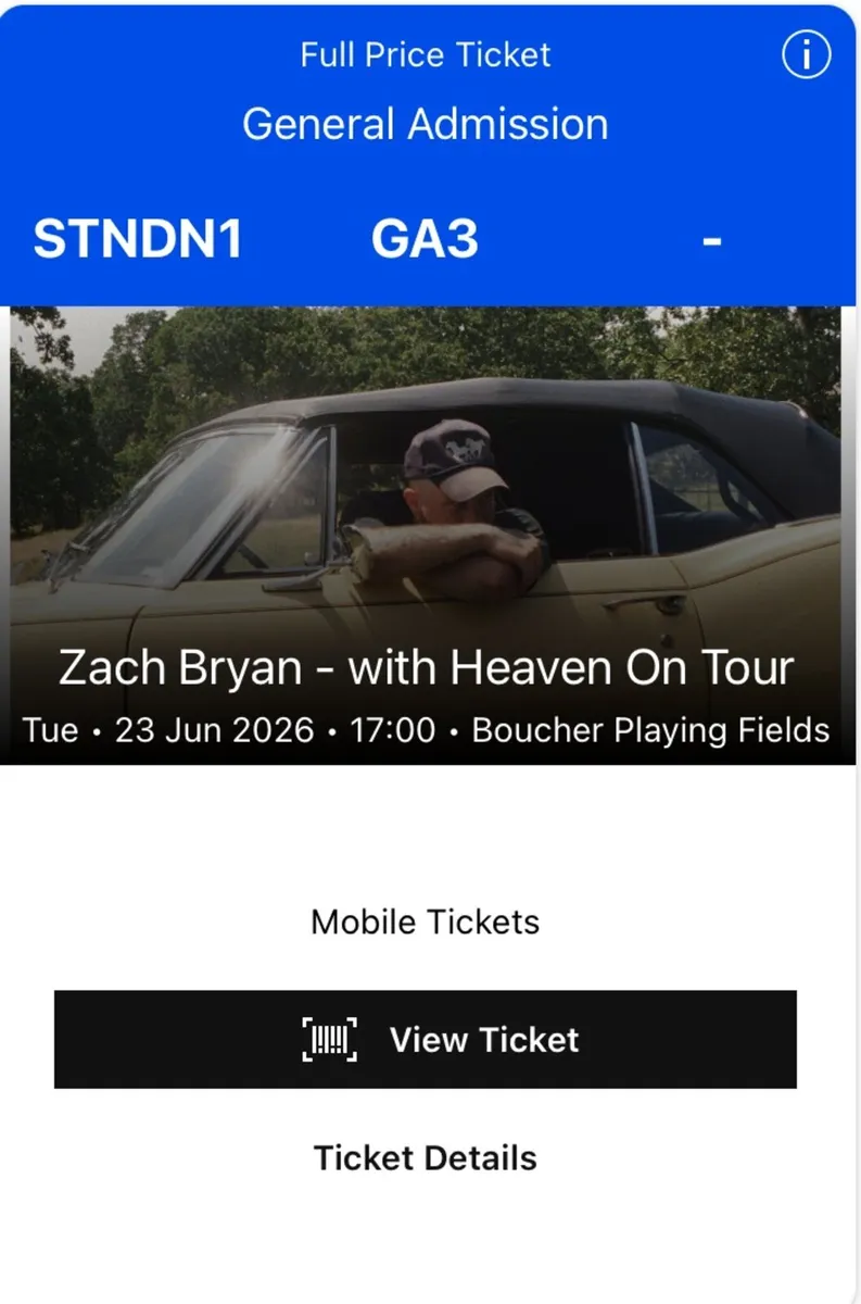 Zach bryan concert 23rd of June - Image 2