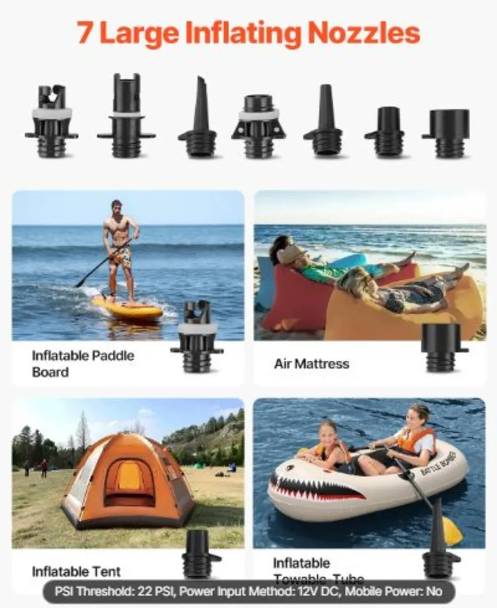 Paddle Board Pump,22PSI High Pressure, Dual Stage - Image 3