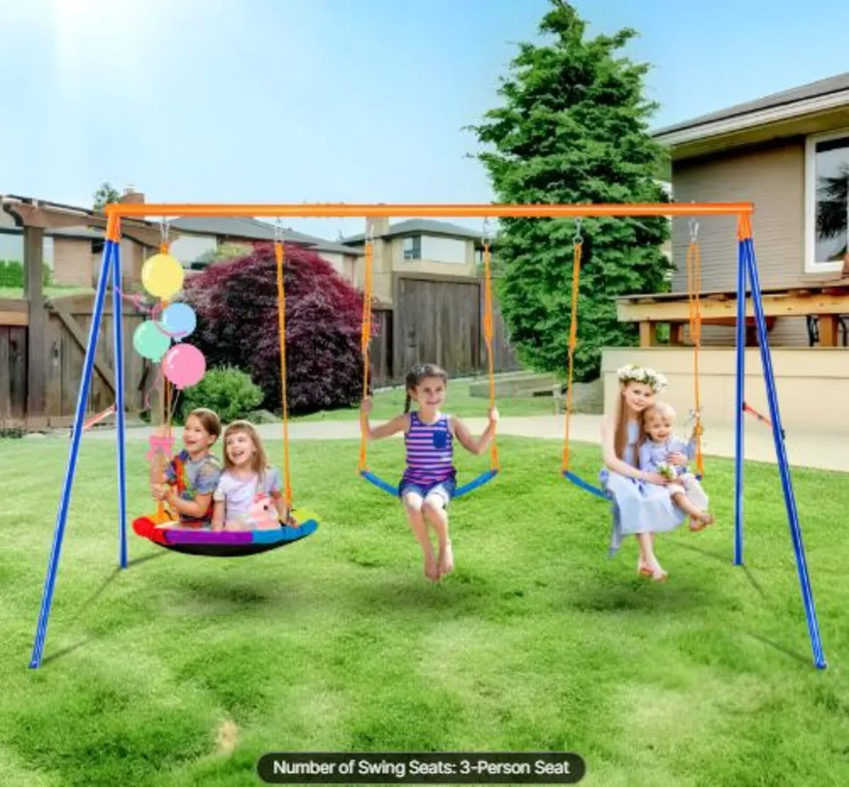 Swing Sets for Backyard, 600lbs Load Capacity - Image 1