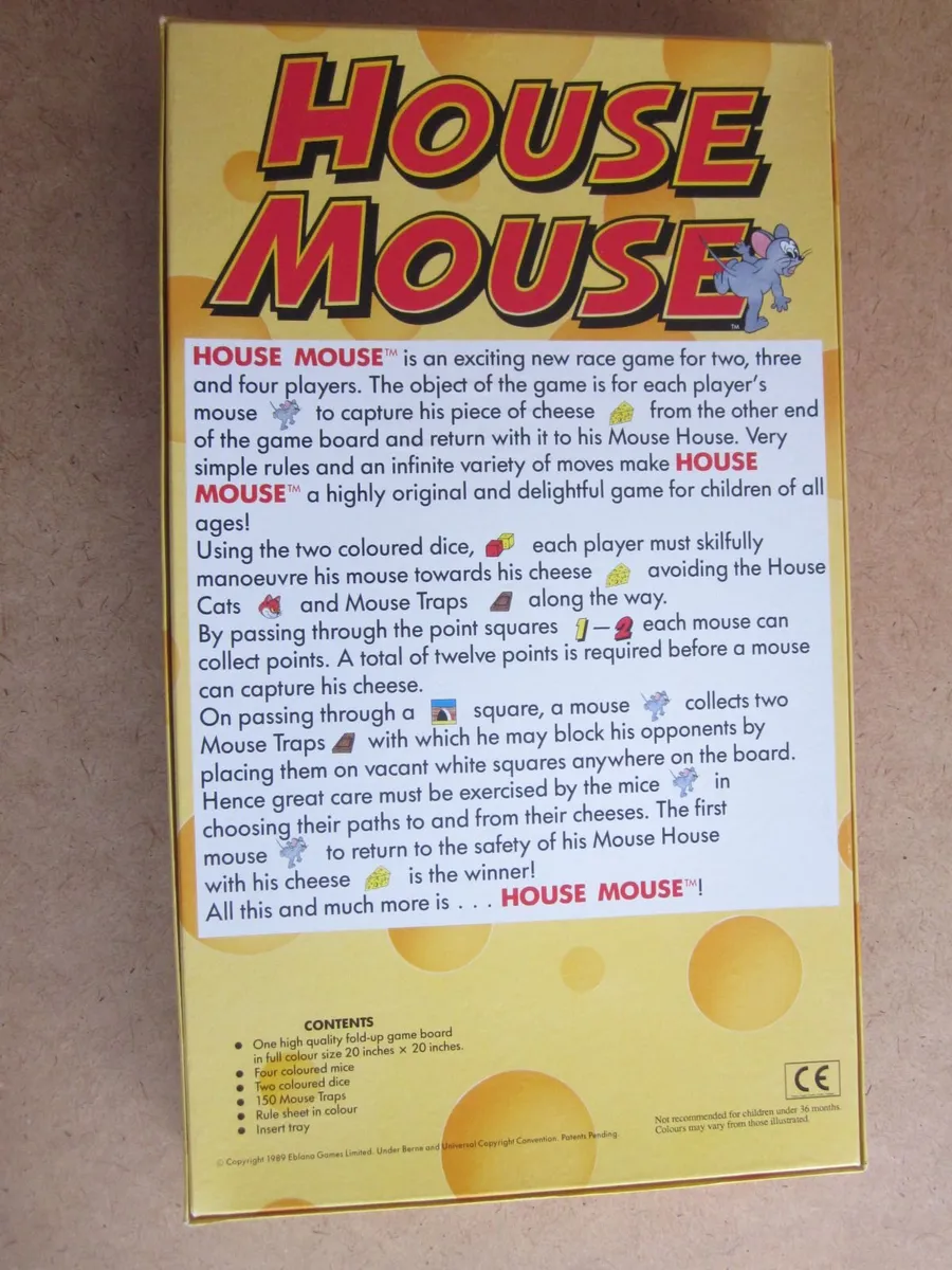 House Mouse Board Game 1989 Rare. - Image 4