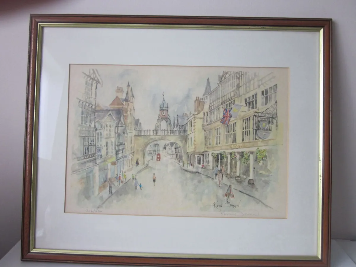 Watercolour Framed Print “The Eastgate Chester” - Image 1