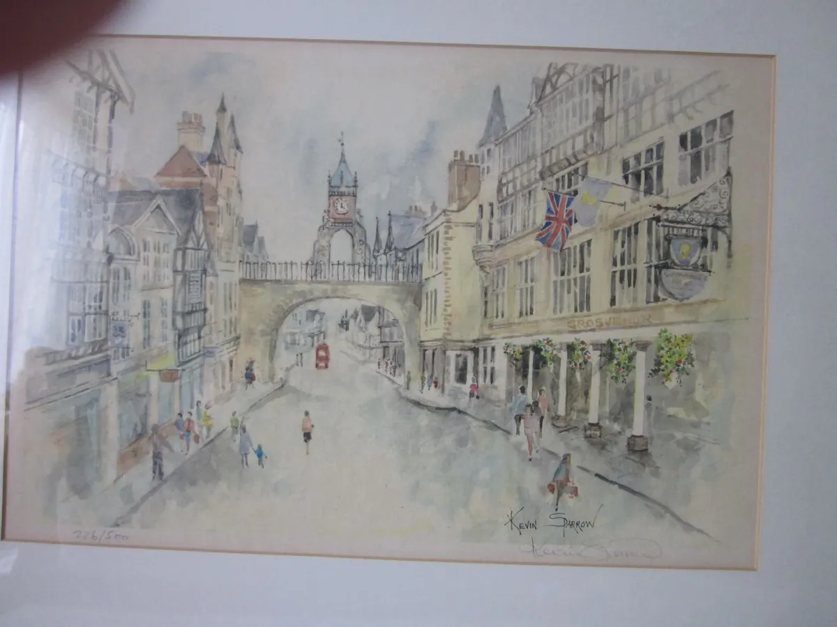 Watercolour Framed Print “The Eastgate Chester” - Image 4