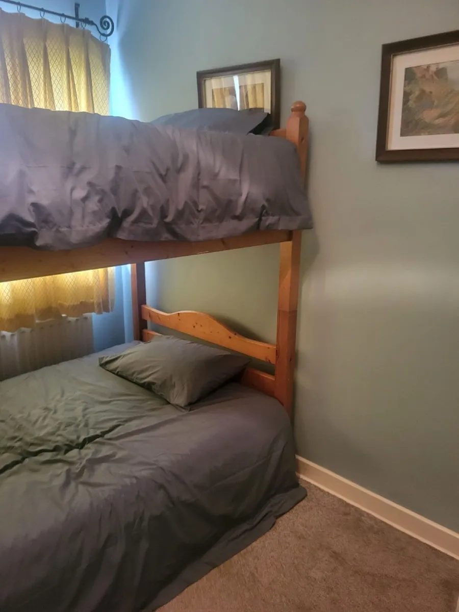 Solid oak bunk beds (single and a half) - Image 3