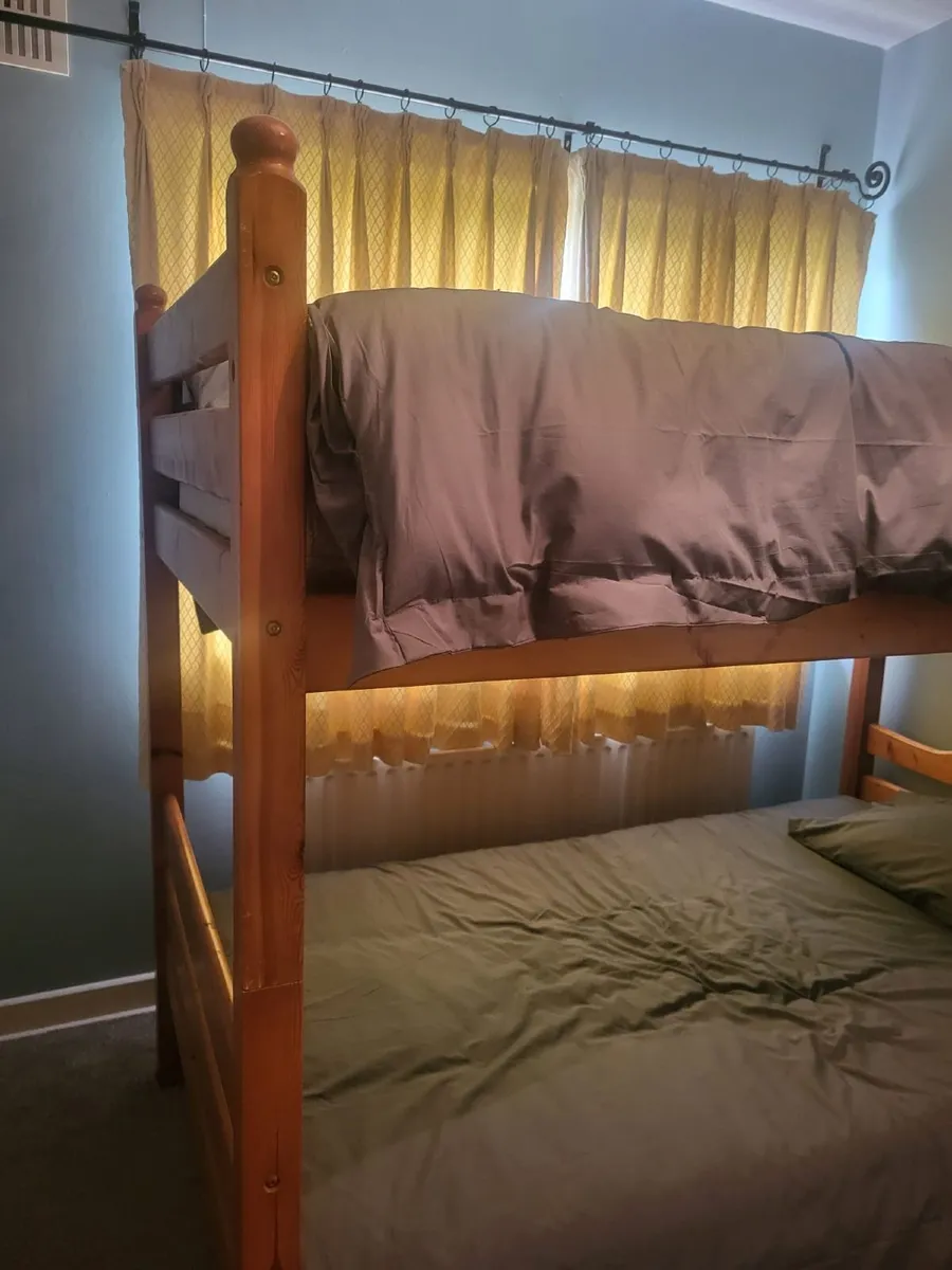Solid oak bunk beds (single and a half) - Image 4