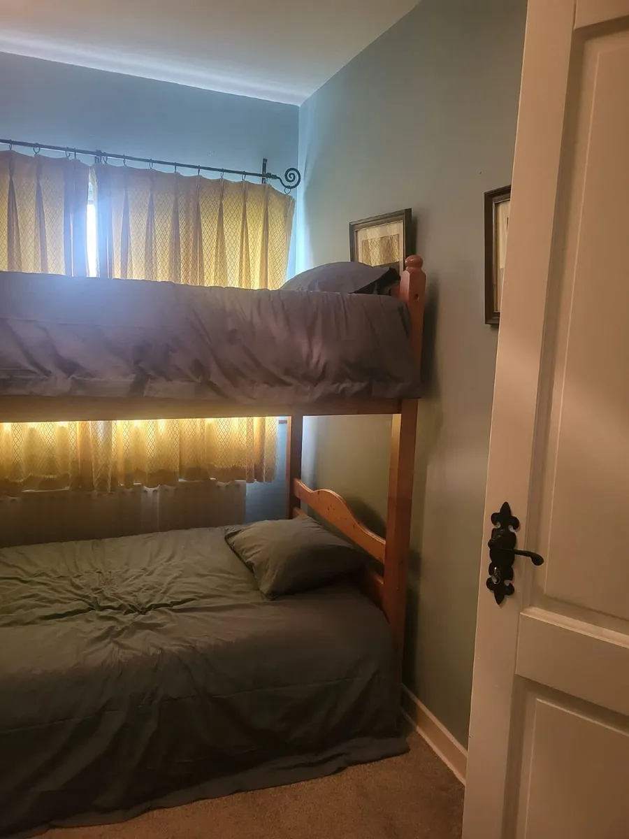 Solid oak bunk beds (single and a half) - Image 2