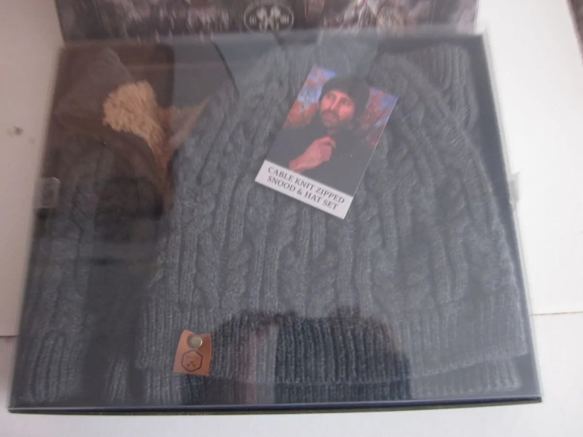 Brandwell Mens Cable Knit Hat & Snood Set - Image 3