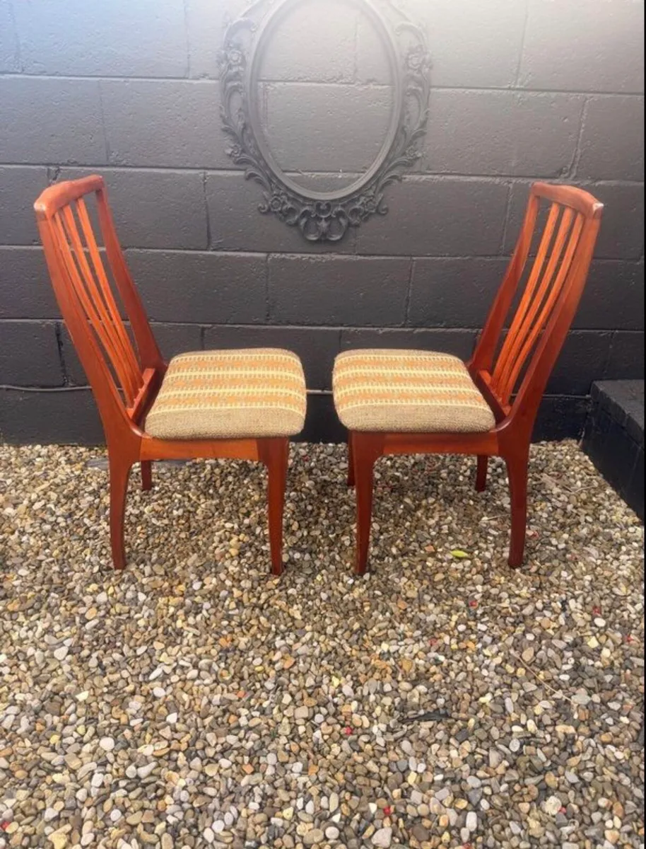 Mid Century Dining Chairs x 2 - Image 2