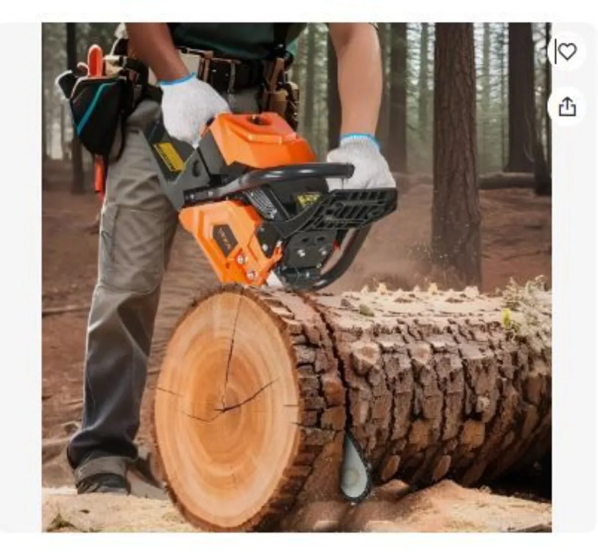 62 cc Gas Chainsaw, 20 inch Gas Powered - Image 4