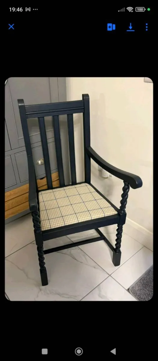 Reupholstered early 1900s chair