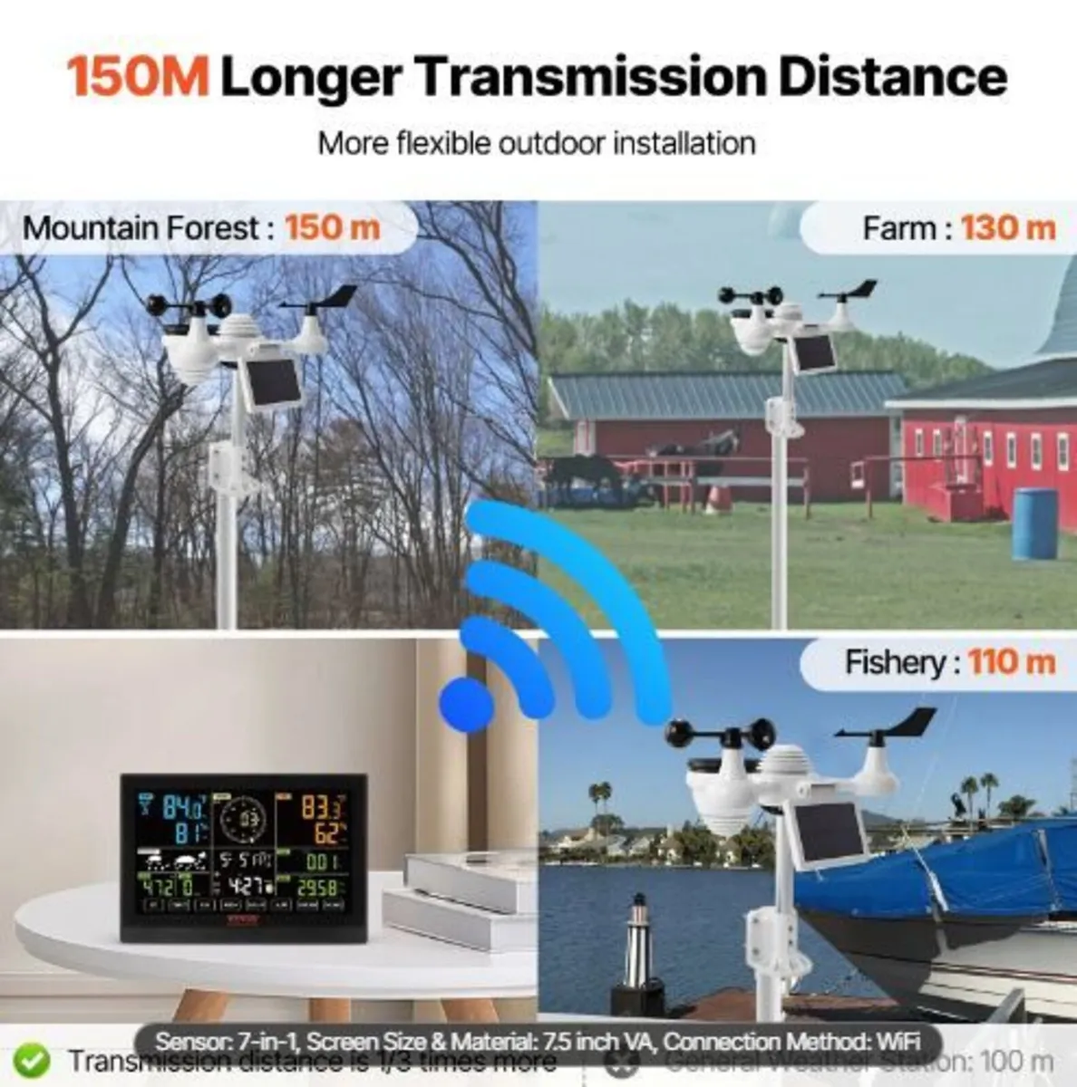 7-in-1 Wi-Fi Weather Station, 19.1 cm (7.5-inch) - Image 4