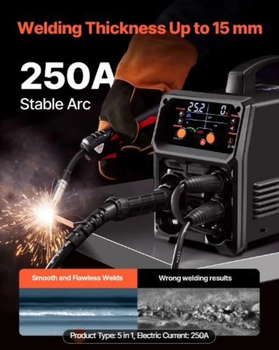 Pro MIG Welder, 250Amp Pluse Mig Welding - Image 3