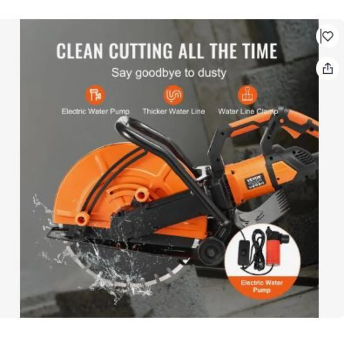 16"/40.6 cm Electric Concrete Saw - Image 4