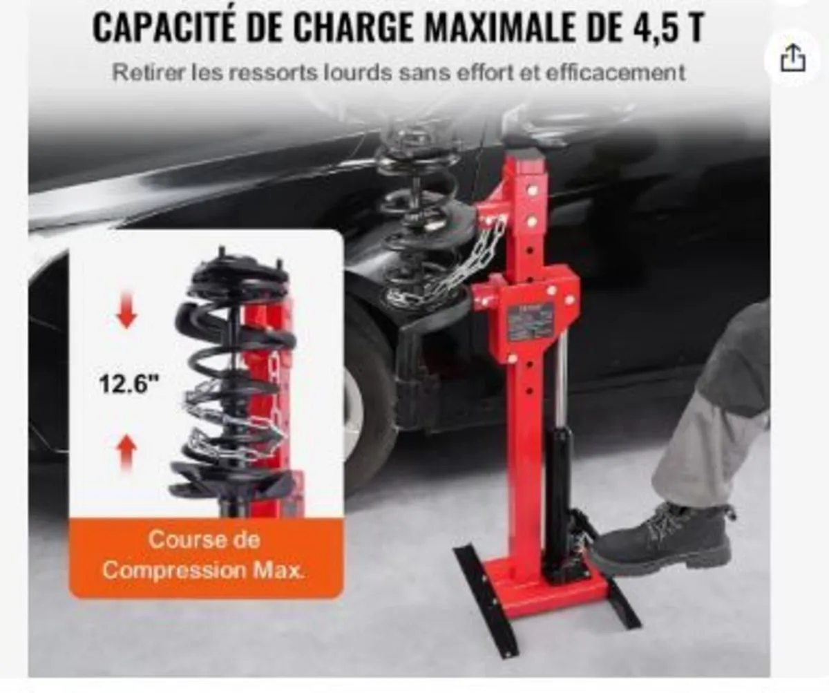 Strut Spring Compressor, 4.5 Ton - Image 2