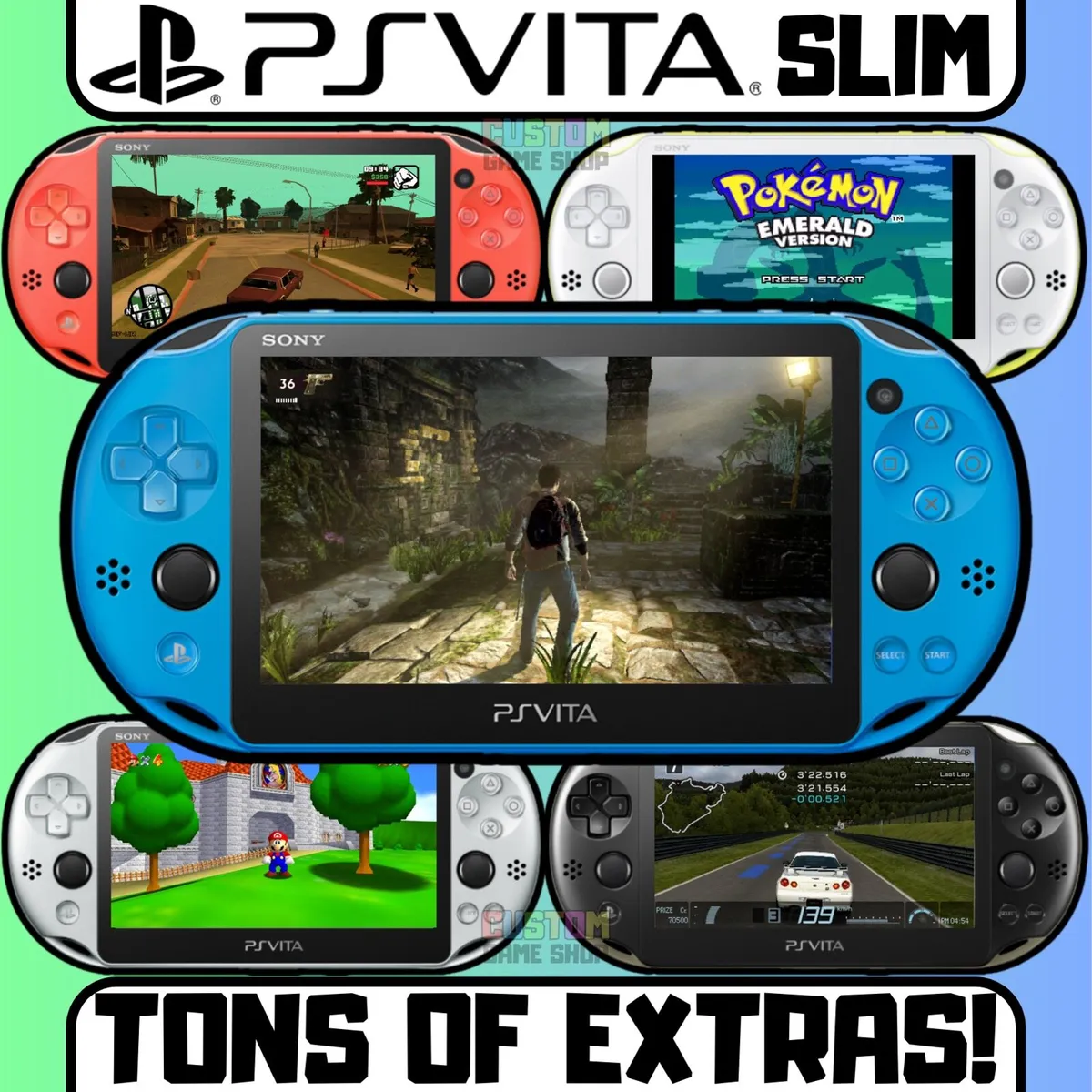 PlayStation Vita (PS Vita) SLIM + Tons Of Extras! - Image 1