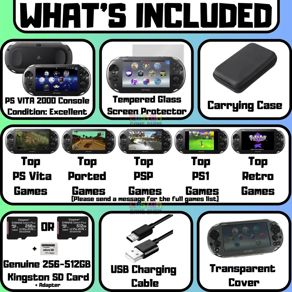 PlayStation Vita (PS Vita) SLIM + Tons Of Extras! - Image 2