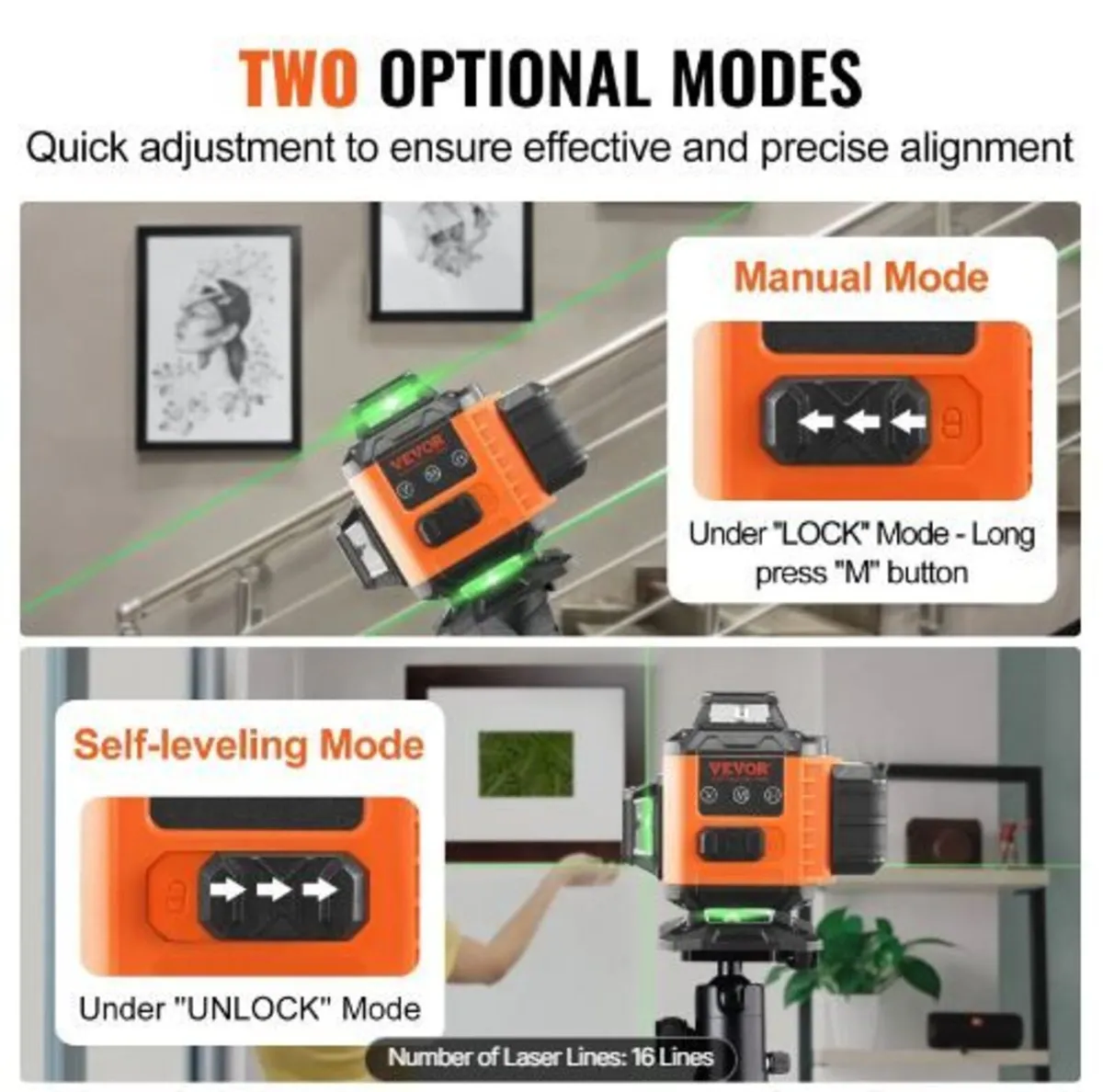 Laser Level 3048 cm Green Cross Line - Image 3