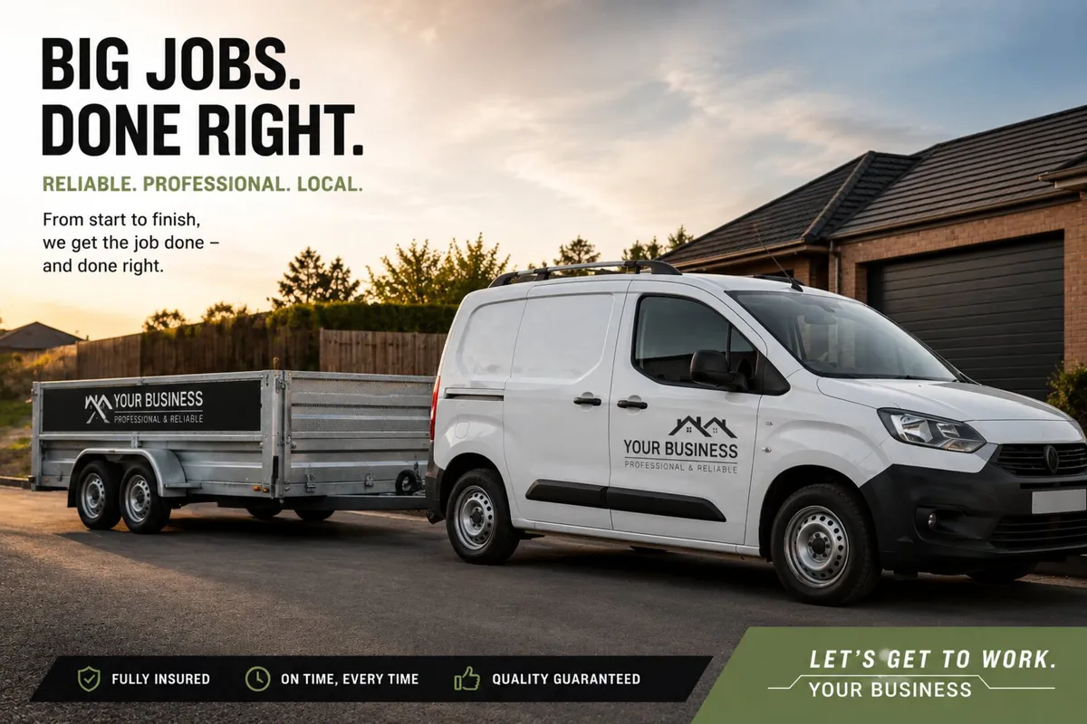 Man with small van and 10x6 trailer available