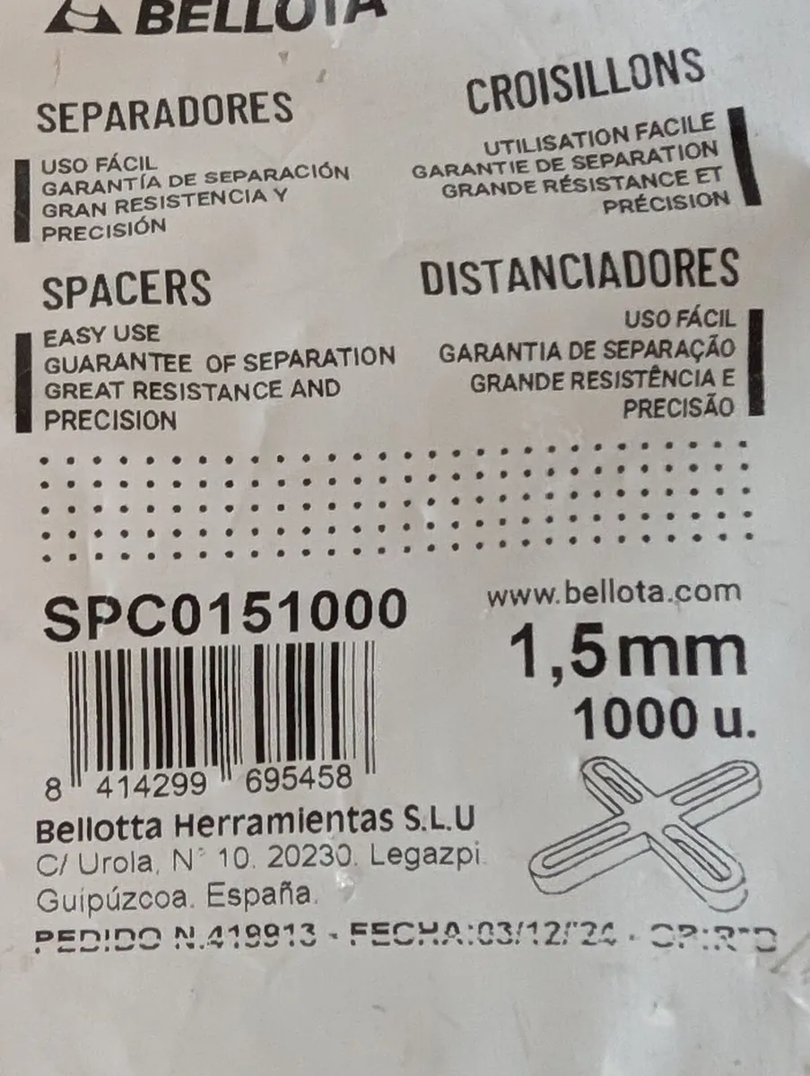 Tile spacers 1.5mm #800 u. - Image 3