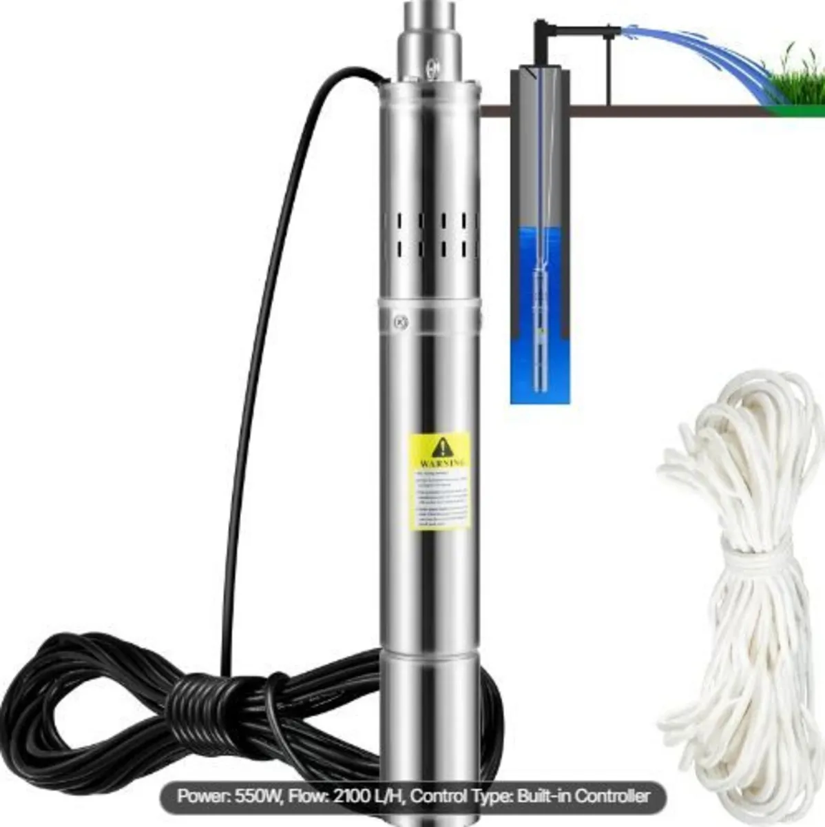 Deep Well Submersible Pump, 550W - Image 2