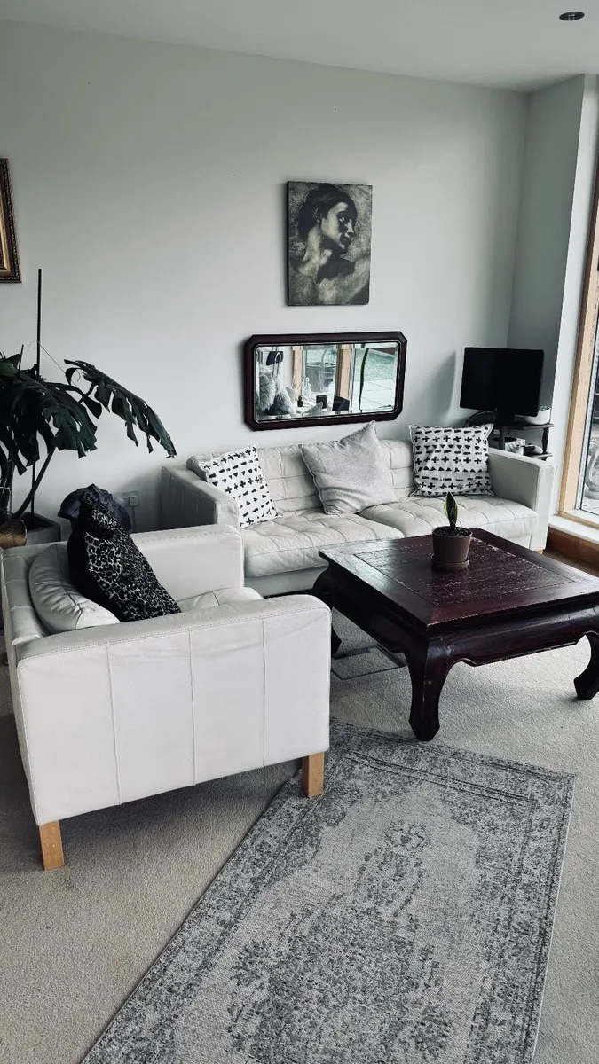 Leather Sofa + Armchair Set - Image 1