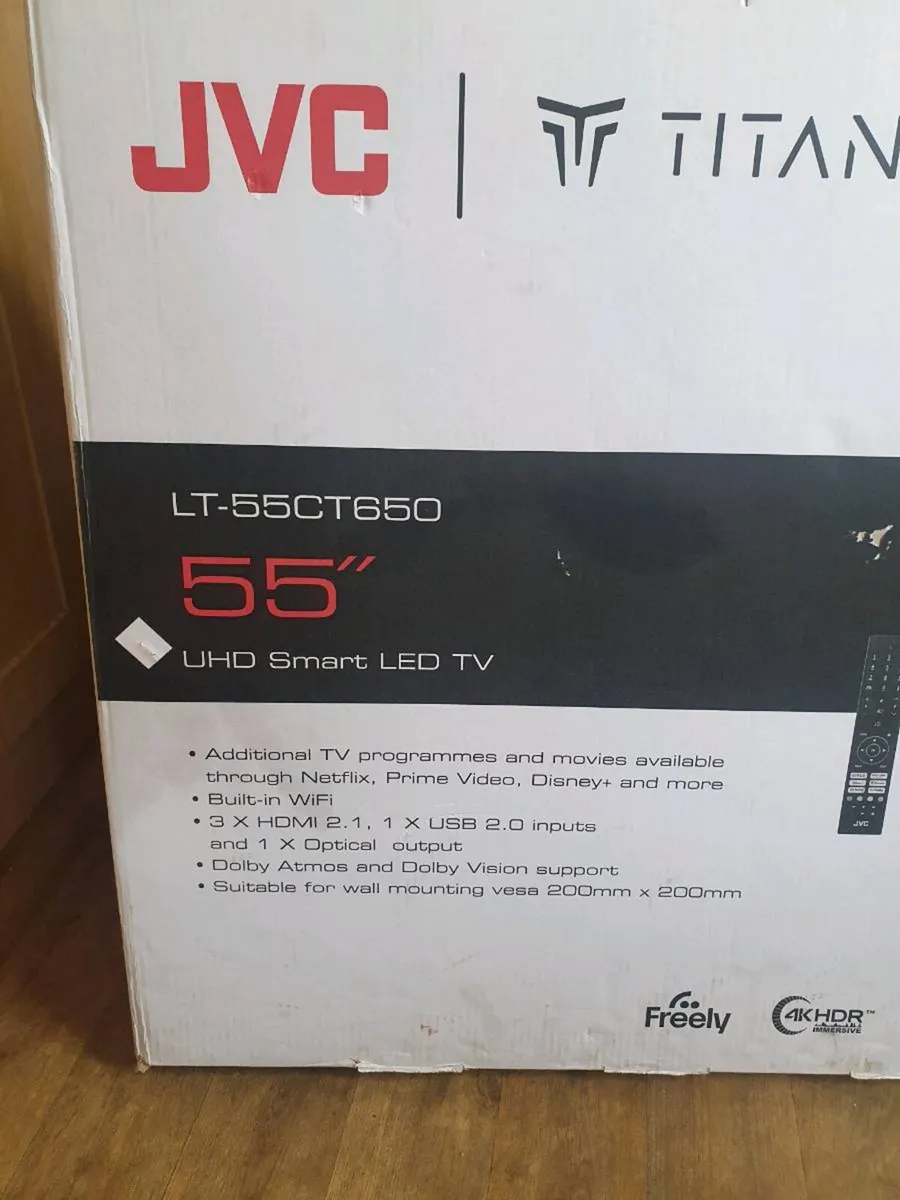 Jvc titan.os 4k ultra.hd 55 inch in box never open - Image 2