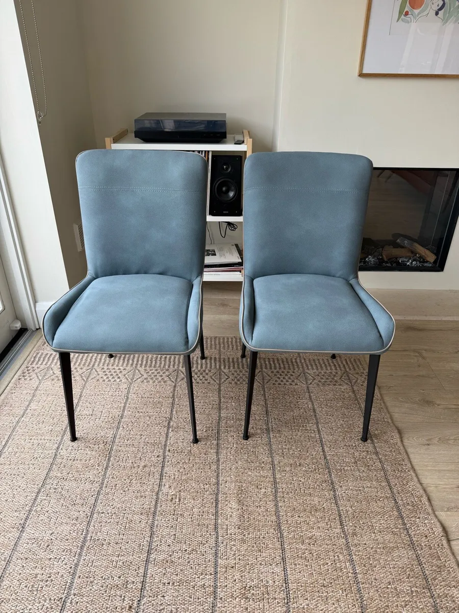 Dylan Dining Chairs - set of 2 in blue / grey - Image 4