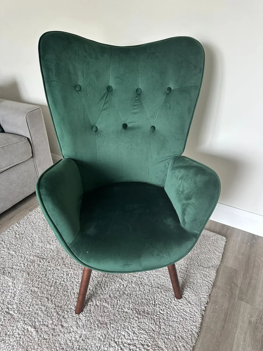 Garmon Velvet Armchair - Image 1