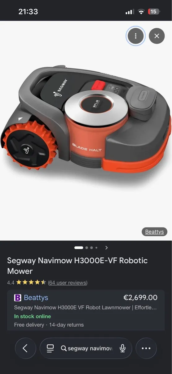 Brand new Segway Navimow robot lawnmower