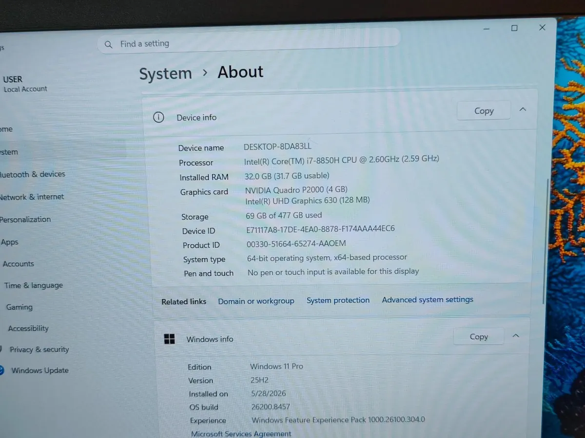 Lenovo ThinkPad P52 15.6" Intel i7 8th Gen - Image 3