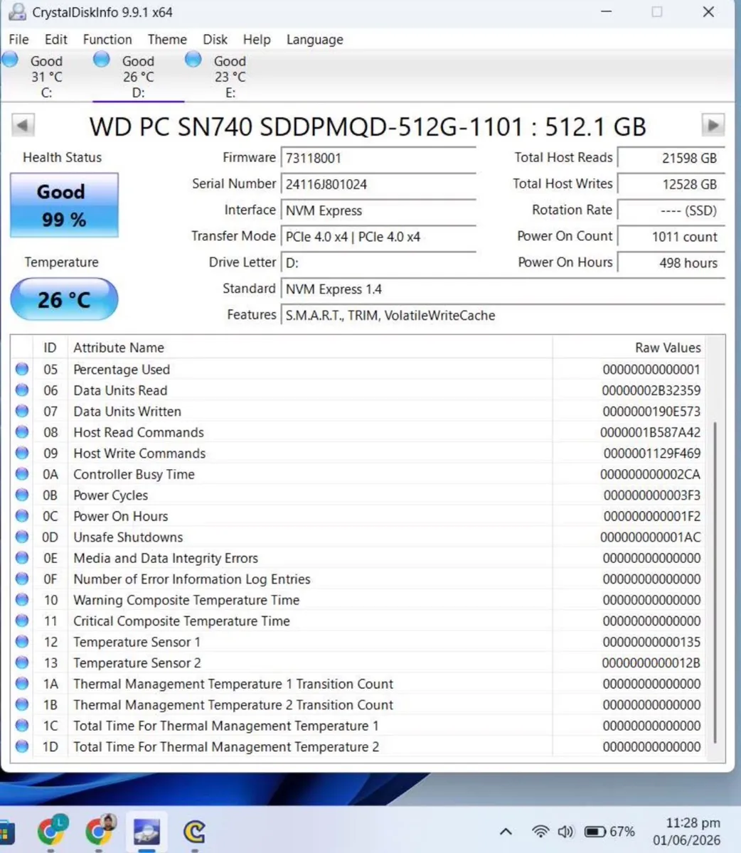 WD PC SN740 NVMe SSD 512 gb - Image 3