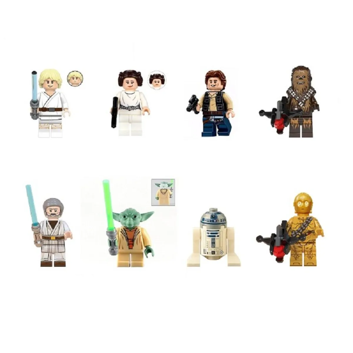 [8-Pack] Star Wars Heroes Minifigure Bundle