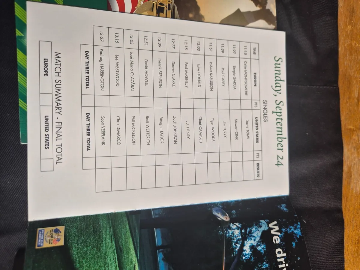 Ryder cup memorabelia - Image 2